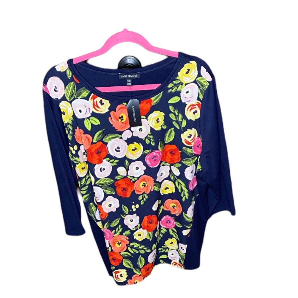 Colorful Navy Flower Top